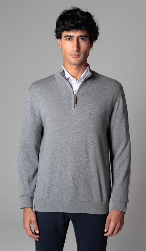 Malha G Alta 1/2 Ziper Tricot Lisa Tfy