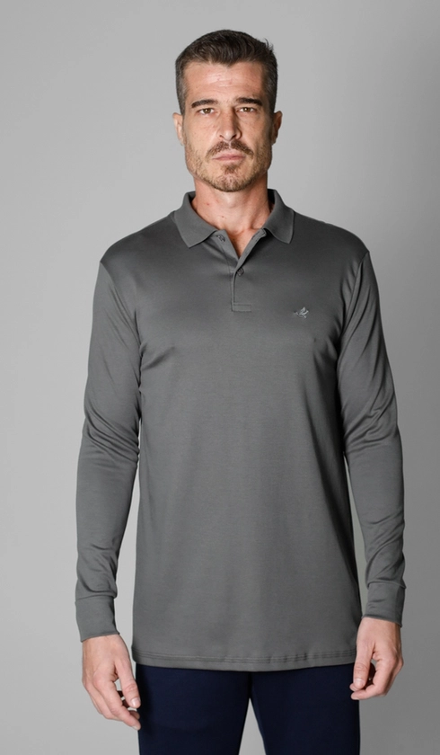 Polo Manga Longa Lisa Superior Cotton
