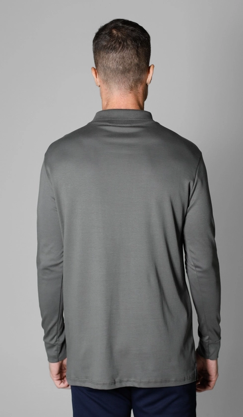 Polo Manga Longa Lisa Superior Cotton