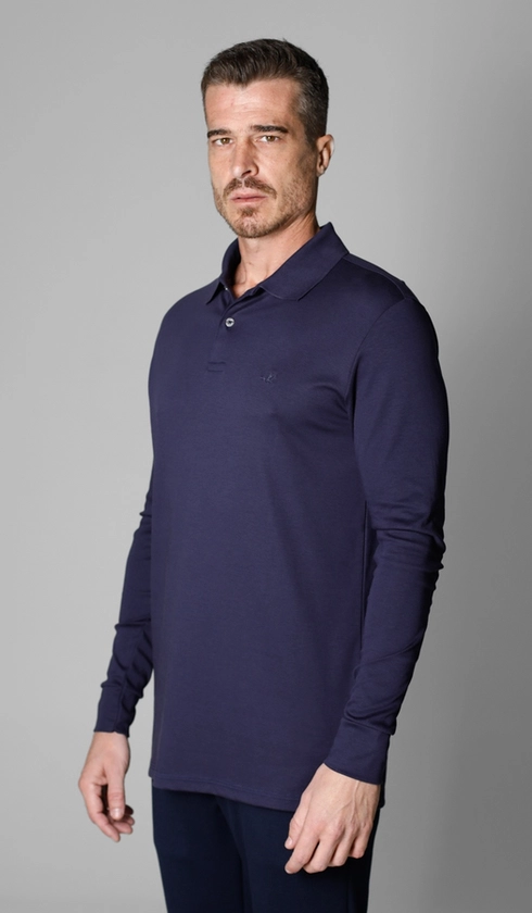 Polo Manga Longa Lisa Superior Cotton