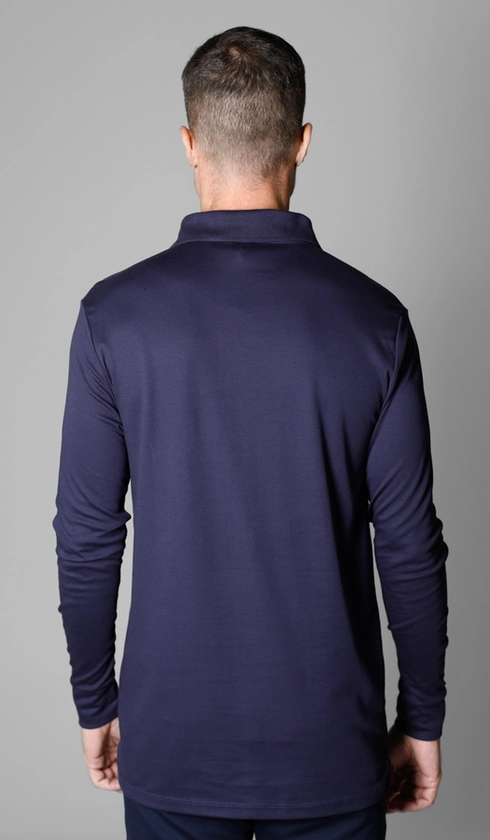 Polo Manga Longa Lisa Superior Cotton