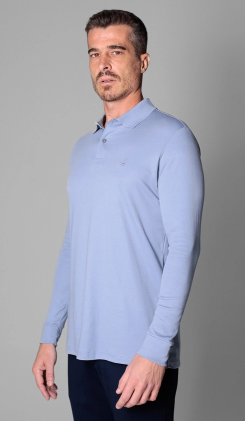 Polo Manga Longa Lisa Superior Cotton