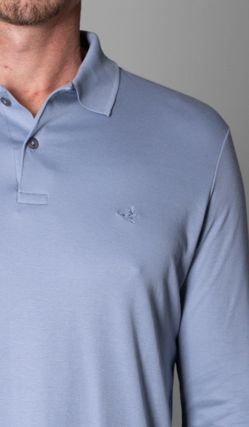 Polo Manga Longa Lisa Superior Cotton