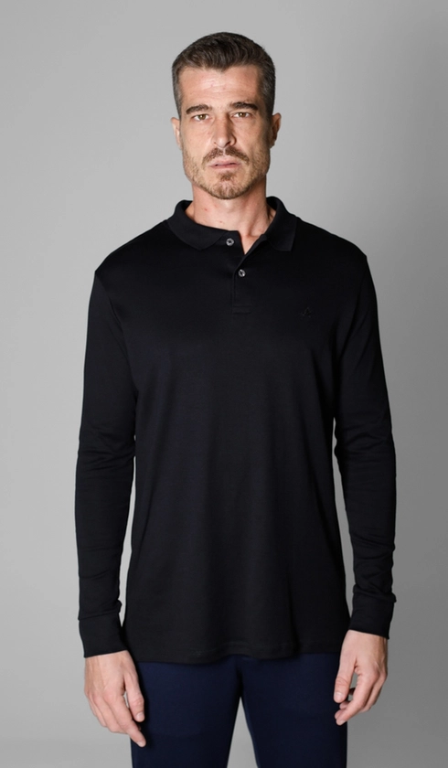Polo Manga Longa Lisa Superior Cotton