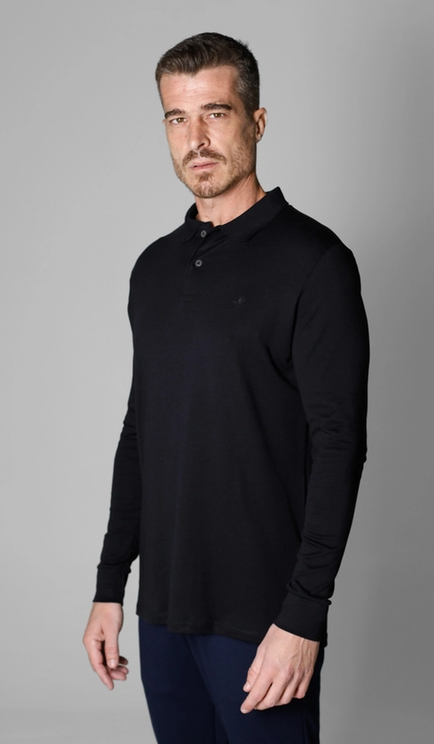 Polo Manga Longa Lisa Superior Cotton