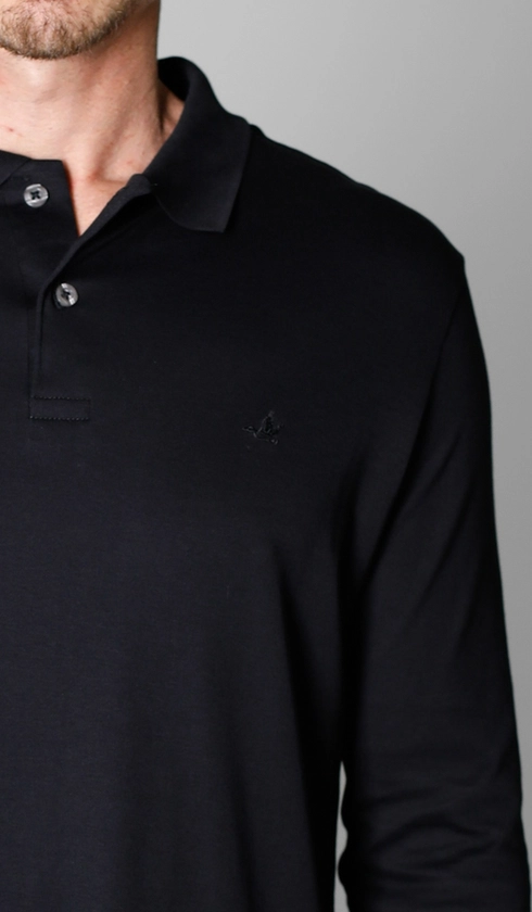 Polo Manga Longa Lisa Superior Cotton