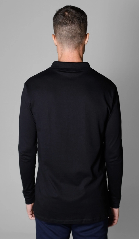 Polo Manga Longa Lisa Superior Cotton