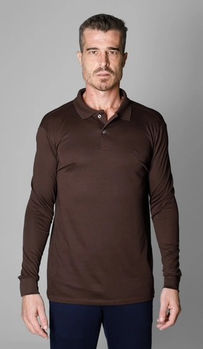 Polo Manga Longa Lisa Superior Cotton