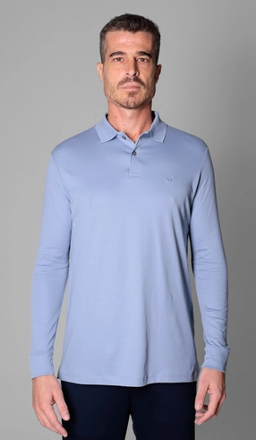 Polo Manga Longa Lisa Superior Cotton