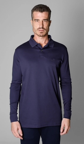 Polo Manga Longa Lisa Superior Cotton