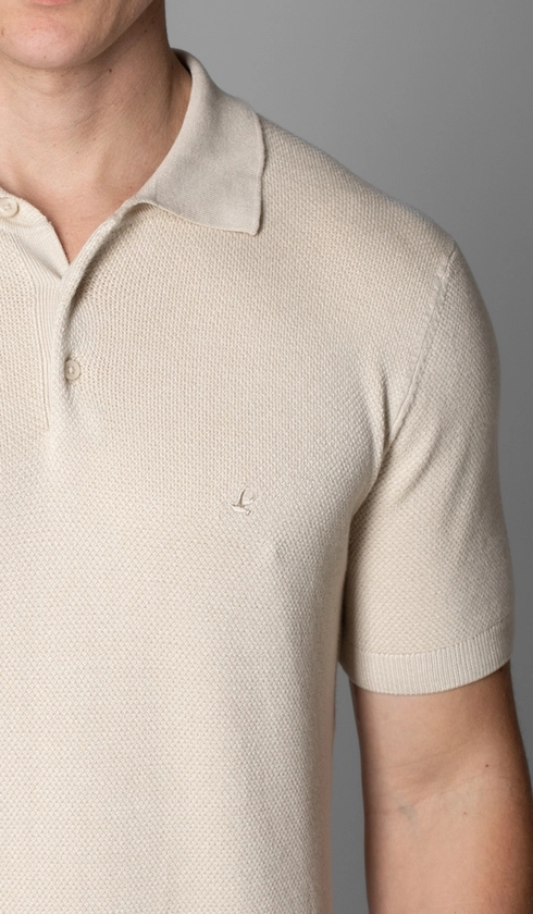 Polo Manga Curta Malha Tricot