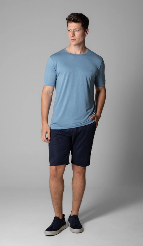 T-Shirt Manga Curta Gola Careca Liocel