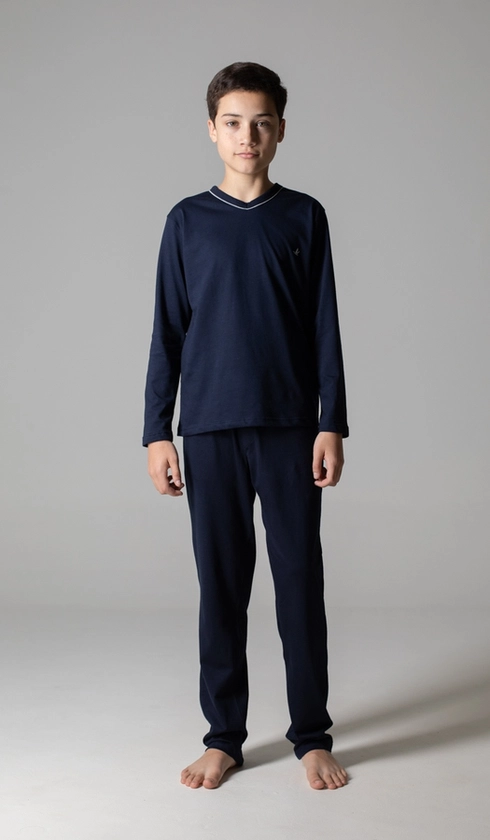 Pijama Longo Gola V ½ Malha