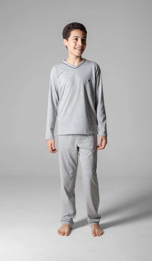 Pijama Longo Gola V ½ Malha