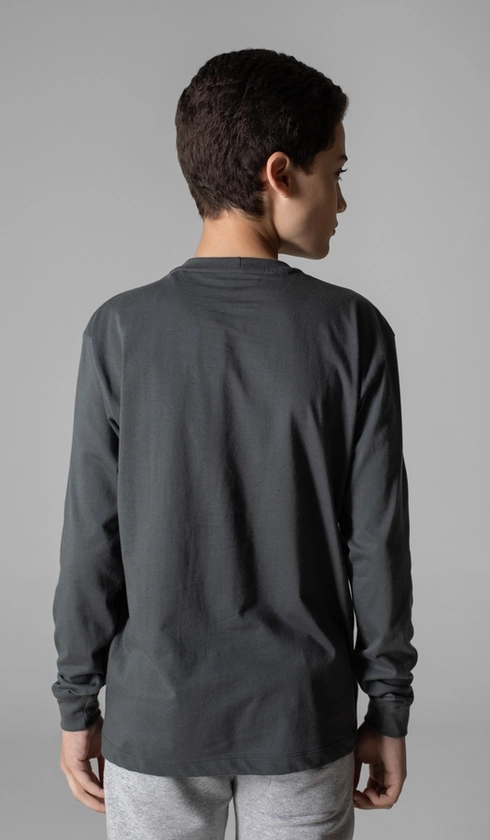 T-Shirt Manga Longa Básica Gola Careca