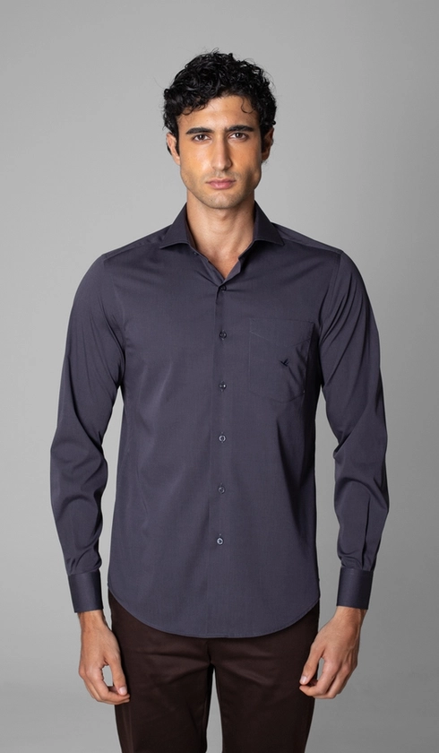 Camisa Manga Longa Lisa Fio a Fio