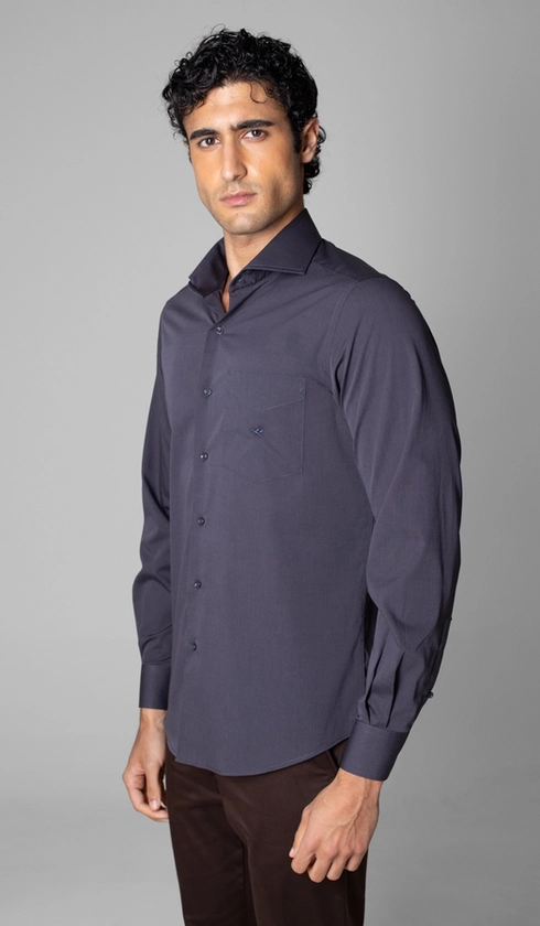 Camisa Manga Longa Lisa Fio a Fio