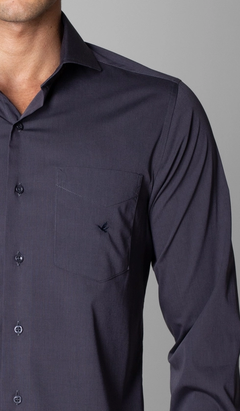 Camisa Manga Longa Lisa Fio a Fio