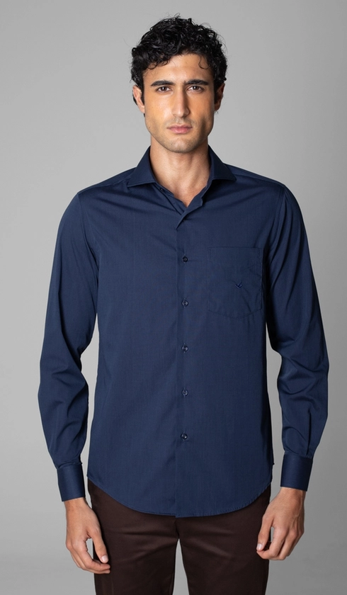 Camisa Manga Longa Lisa Fio a Fio