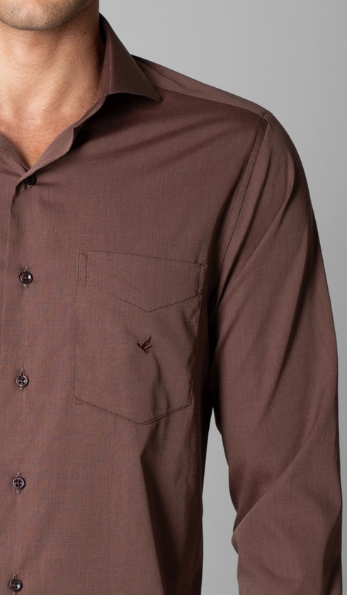 Camisa Manga Longa Lisa Fio a Fio