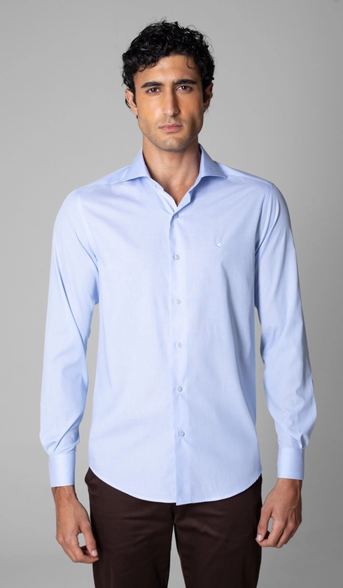 Camisa Manga Longa Lisa Fio a Fio