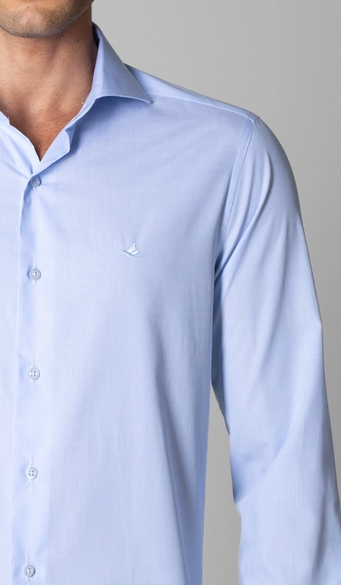 Camisa Manga Longa Lisa Fio a Fio