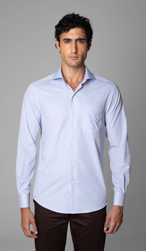 Camisa Manga Longa Lisa Fio a Fio