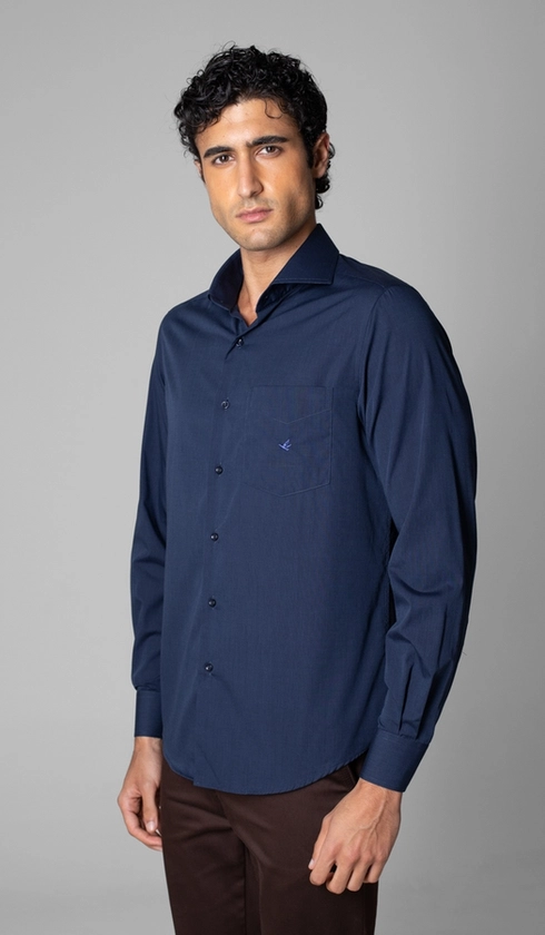 Camisa Manga Longa Lisa Fio a Fio