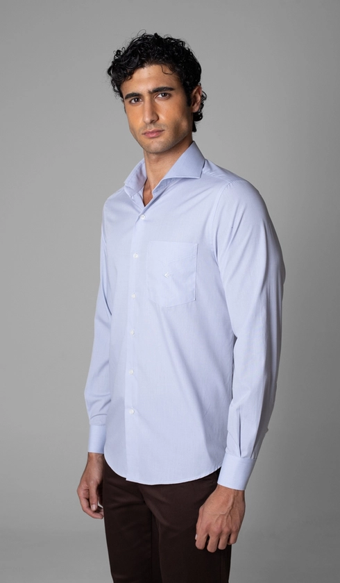 Camisa Manga Longa Lisa Fio a Fio