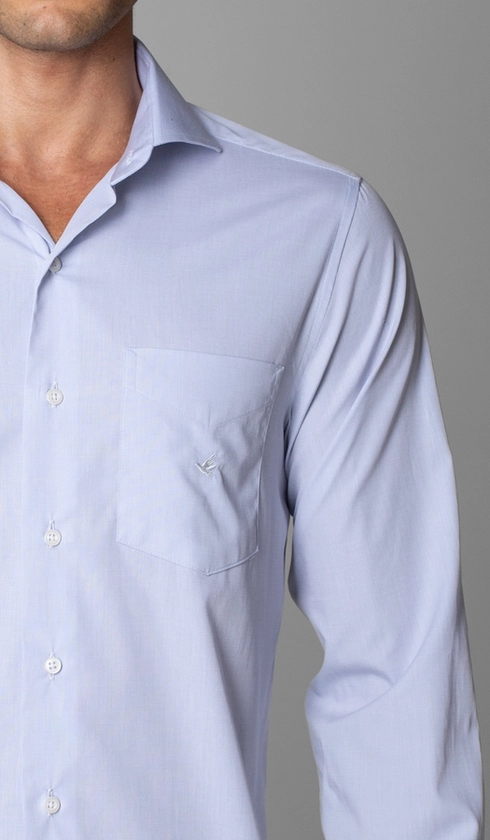 Camisa Manga Longa Lisa Fio a Fio