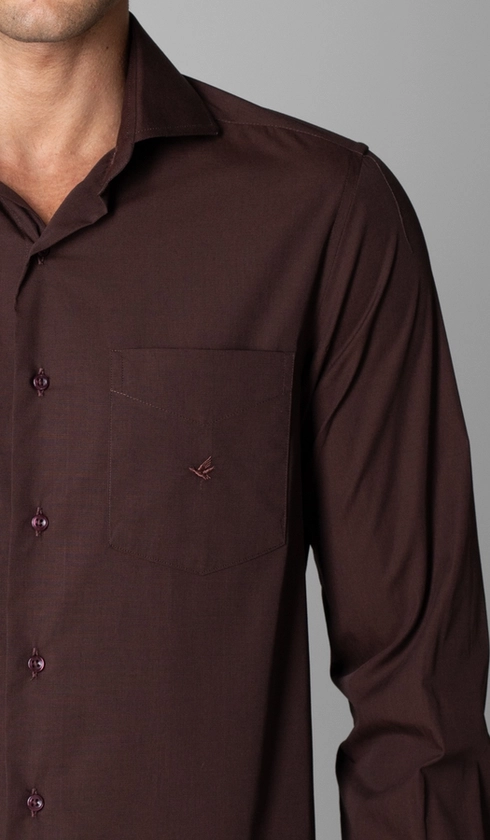 Camisa Manga Longa Lisa Fio a Fio