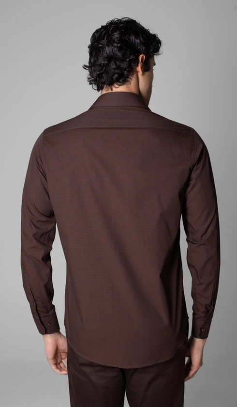 Camisa Manga Longa Lisa Fio a Fio