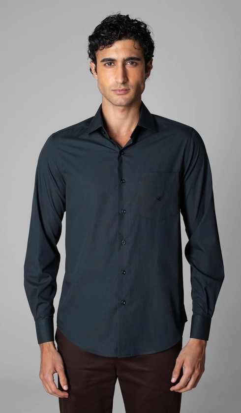 Camisa Manga Longa Lisa Fio a Fio