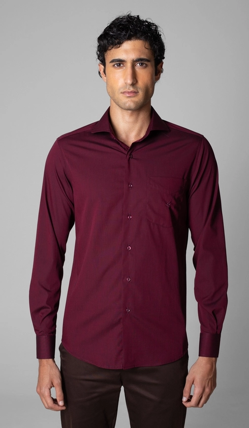 Camisa Manga Longa Lisa Fio a Fio