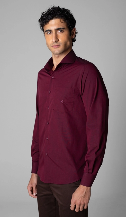 Camisa Manga Longa Lisa Fio a Fio