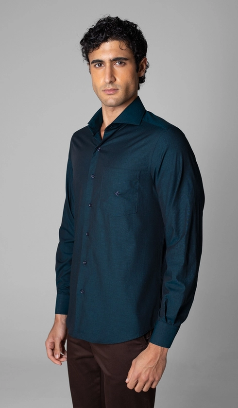 Camisa Manga Longa Lisa Fio a Fio