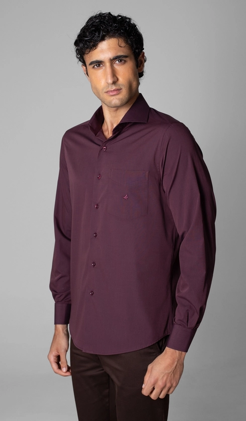 Camisa Manga Longa Lisa Fio a Fio