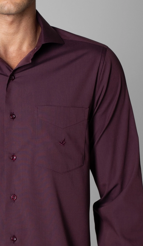 Camisa Manga Longa Lisa Fio a Fio