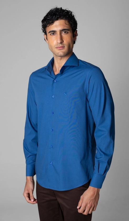 Camisa Manga Longa Lisa Fio a Fio