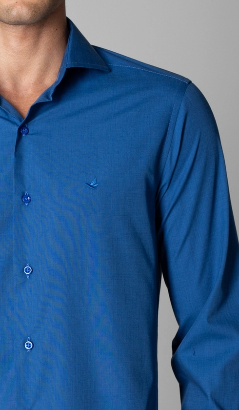 Camisa Manga Longa Lisa Fio a Fio