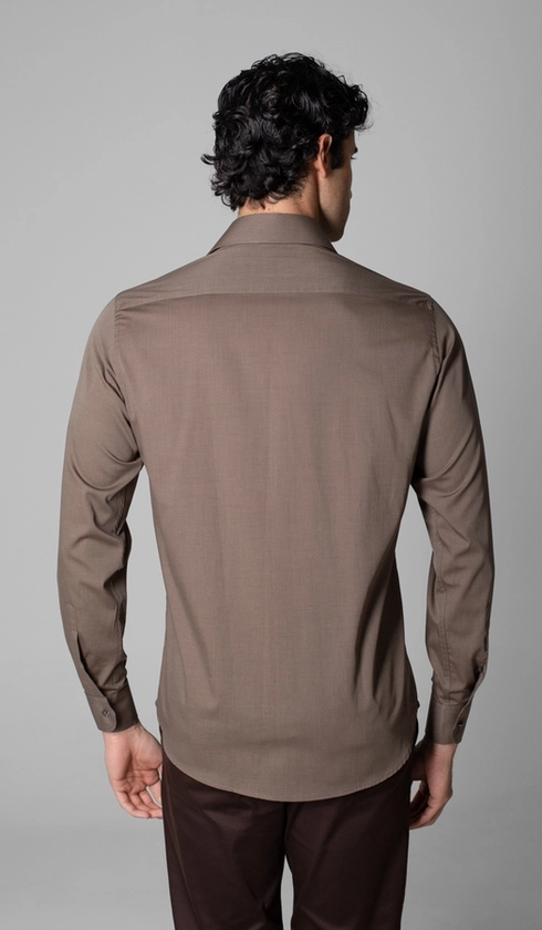 Camisa Manga Longa Lisa Fio a Fio