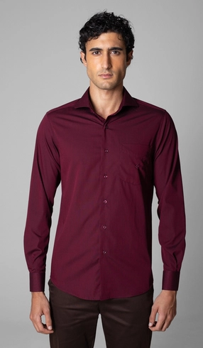 Camisa Manga Longa Lisa Fio a Fio