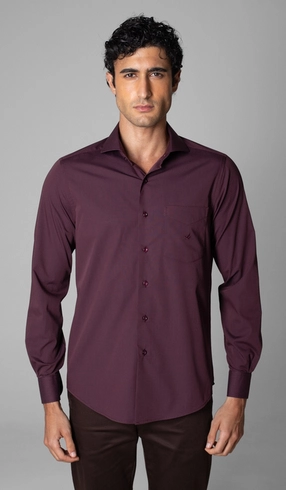Camisa Manga Longa Lisa Fio a Fio