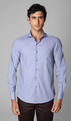 Camisa Manga Longa Lisa Fio a Fio