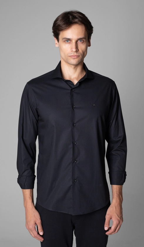 Camisa Manga Longa Lisa Slim Stretch