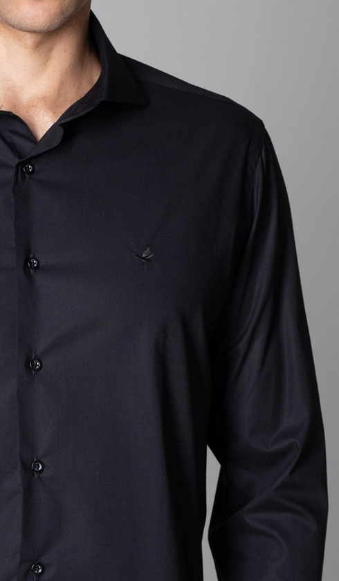 Camisa Manga Longa Lisa Slim Stretch