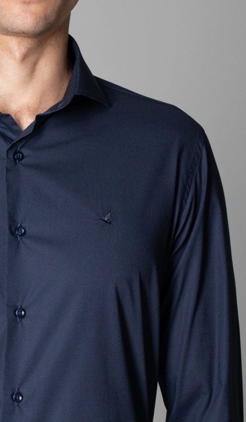 Camisa Manga Longa Lisa Slim Stretch