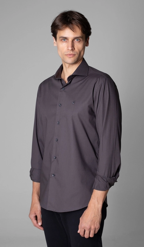 Camisa Manga Longa Lisa Slim Stretch