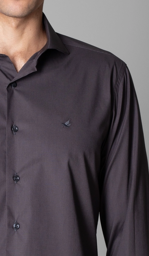 Camisa Manga Longa Lisa Slim Stretch