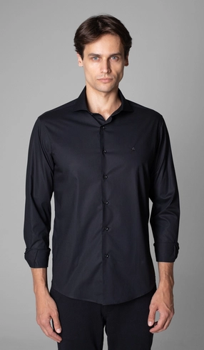 Camisa Manga Longa Lisa Slim Stretch